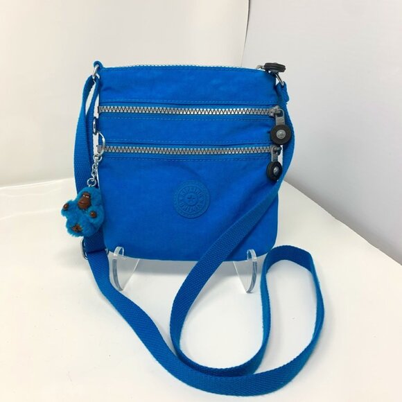 Kipling Women Alvar Extra Small Mini Handbag Purse Bright Blue Crossbody Bag - Picture 1 of 7